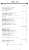 Park Cafe Wine List