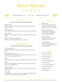 Diner Breakfast Menu