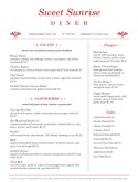 Diner Food Menu