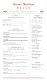Diner Food Long Menu