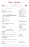 Diner Food Tabloid Menu