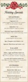 Holiday Specials Menu