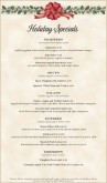 Holiday Dinner Long Menu