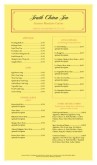 Chinese Dinner Menu Long