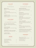 Steakhouse Dinner Menu Page