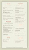 Steakhouse Dinner Menu Long Page