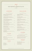 Steakhouse Dinner Tabloid Menu