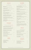 Steakhouse Dinner Tabloid Menu Page