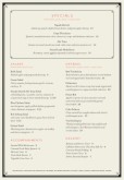 Yacht Club Menu A4 Page