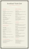 Yacht Club Long Menu