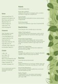 Vegan Cafe Menu A4 Page