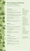 Vegan Cafe Long Menu