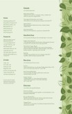 Vegan Cafe Menu Tabloid Page