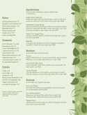Vegan Cafe Menu Page