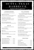 A4 Menu for Barbeque