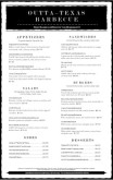Tabloid Menu for Barbeque