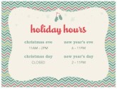 holiday business hours sign template