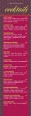 Drink Specials Menu
