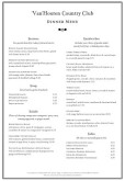 A4 Club Supper Menu