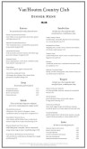 Club Supper Long Menu