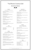 Club Supper Tabloid Menu