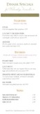 Tropical Specials Menu