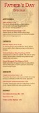 Fathers Day Restaurant Menu