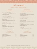 Casual Restaurant Menu