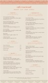 Casual Restaurant Long Menu
