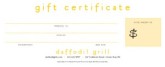 Printable Gift Certificate