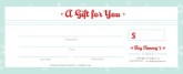 Vintage Diner Gift Certificate