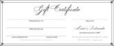 Fine Dining Gift Certificate 