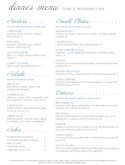 British Menu Template
