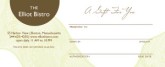 Hotel Restaurant Gift Certificate
