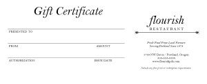 Customize Park Cafe Gift Certificate