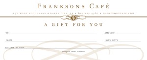 Customize Plaza Cafe Gift Certificate