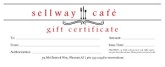 Restaurant Food Gift Certificate