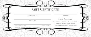 hotel gift certificate template