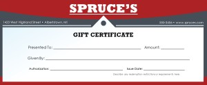 Customize Italian Family Gift Certificate