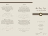 Day Spa Trifold Menu