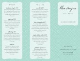 Spa Beauty Trifold Menu