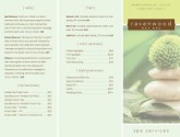 Spa Treatment Trifold Menu