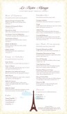 Eiffel Tower Long French Menu