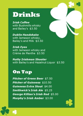 st patricks day menus epicurious