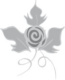 Gray Rose Symbol with Leaves