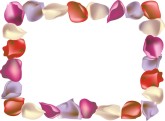 Pink and Purple Rose Petal Horizontal Frame