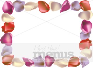 Pink and Purple Rose Petal Horizontal Frame