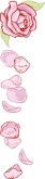 Stylized Pink Rose Menu Side