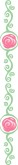 Stylized Pink Rose Symbol Column