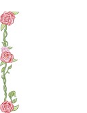 Pink Roses with Green Vines Side